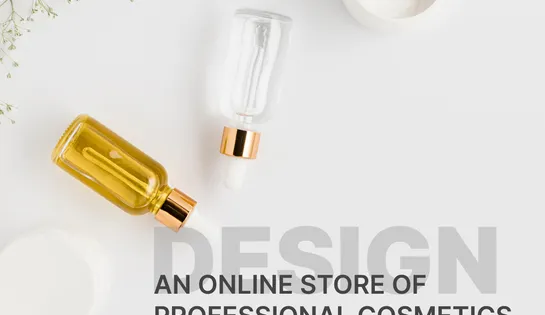 Design for an online store of professional cosmetics