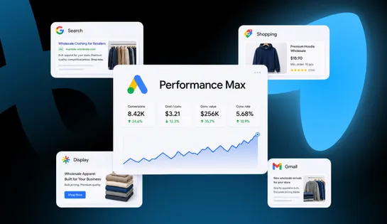 Google Shopping для оптового інтернет-магазину одягу за допомогою Performance Max